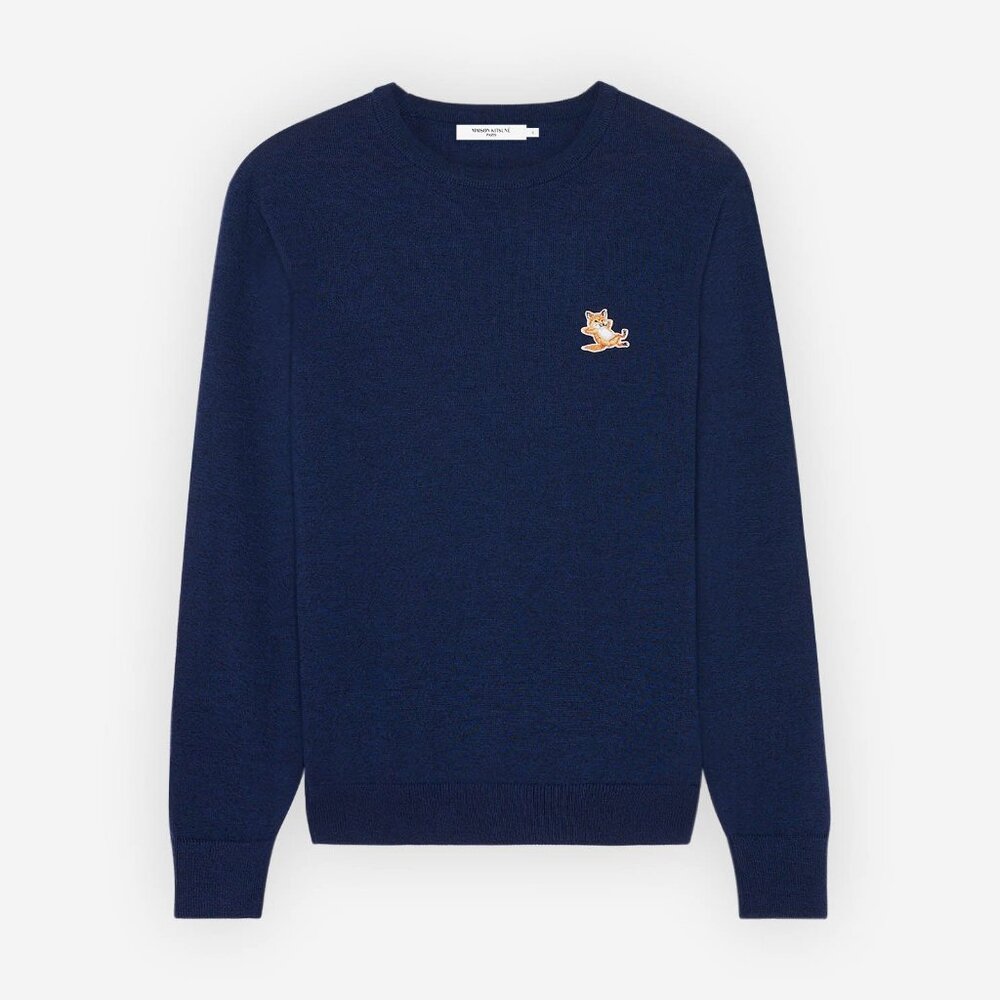 NWT - Maison Kitsune Chillax Fox Men's Sweater - Navy🦊